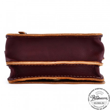 Мужская кожаная сумка "Робин" (бордо-коричневый)